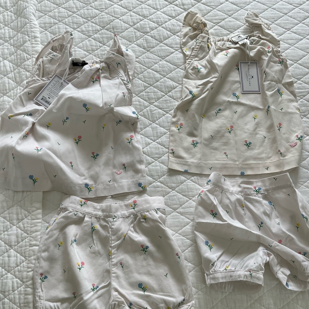 Beautiful new Petit Plume tulip girls pajama set- sizes 3 and 5 available